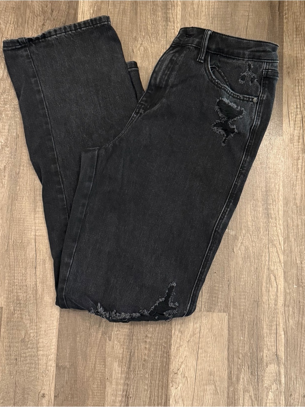 Judy Blue Kendra’s 90’s Straight Women’s Black Distressed Jeans